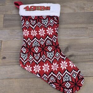 San Francisco 49ere NFL American Football Christmas Knit Decoration Stocking